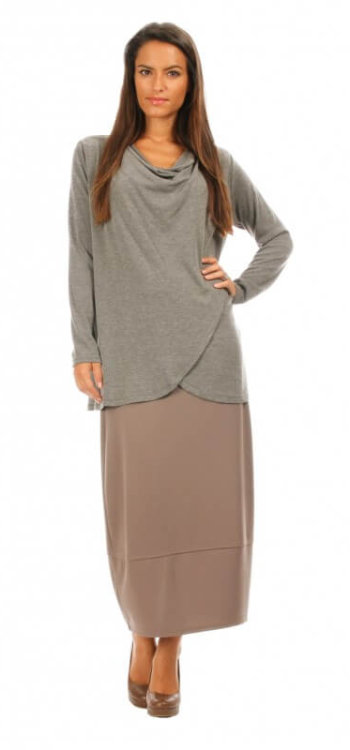 Rodster skirt in taupe by Eva Tralala - Fall 2015
